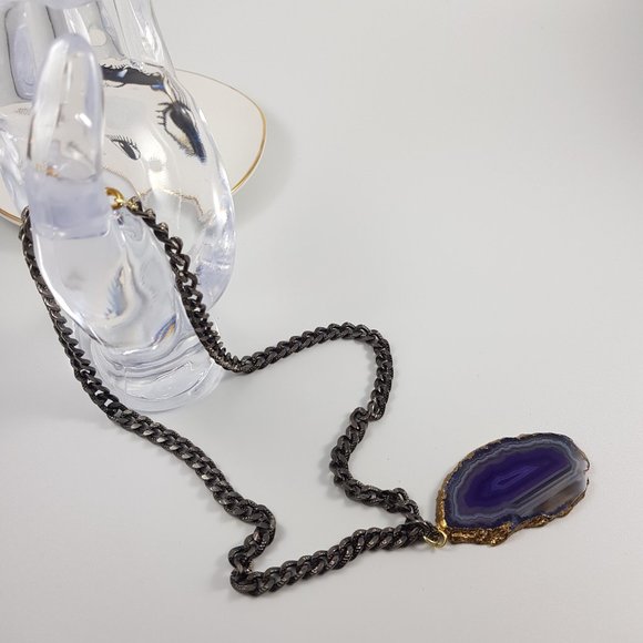 π Amazing Purple agate necklace - Picture 5 of 5